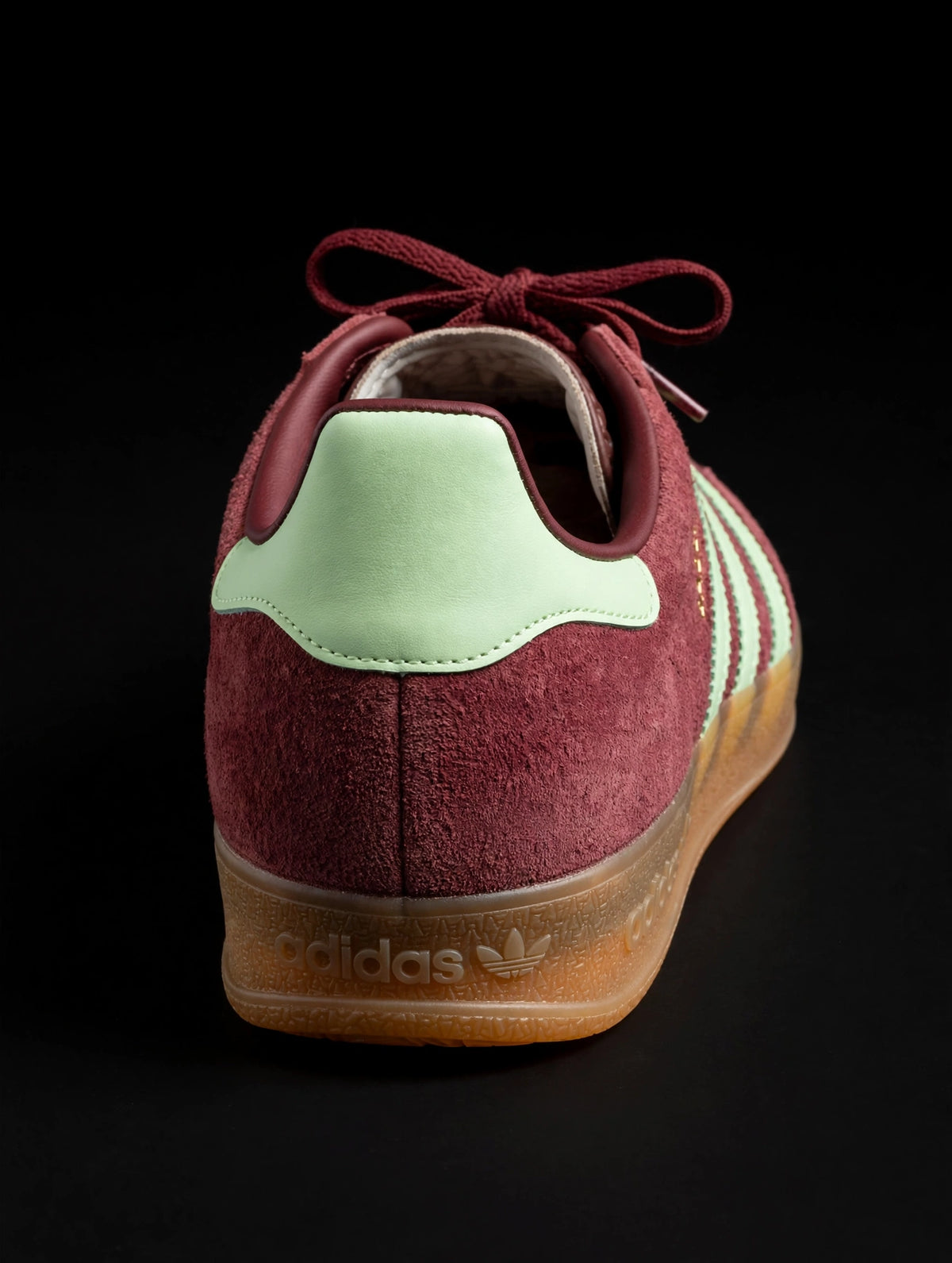 adidas Gazelle Indoor "Shadow Red / Semi Green Spark" — Men's 9 (IH7487)