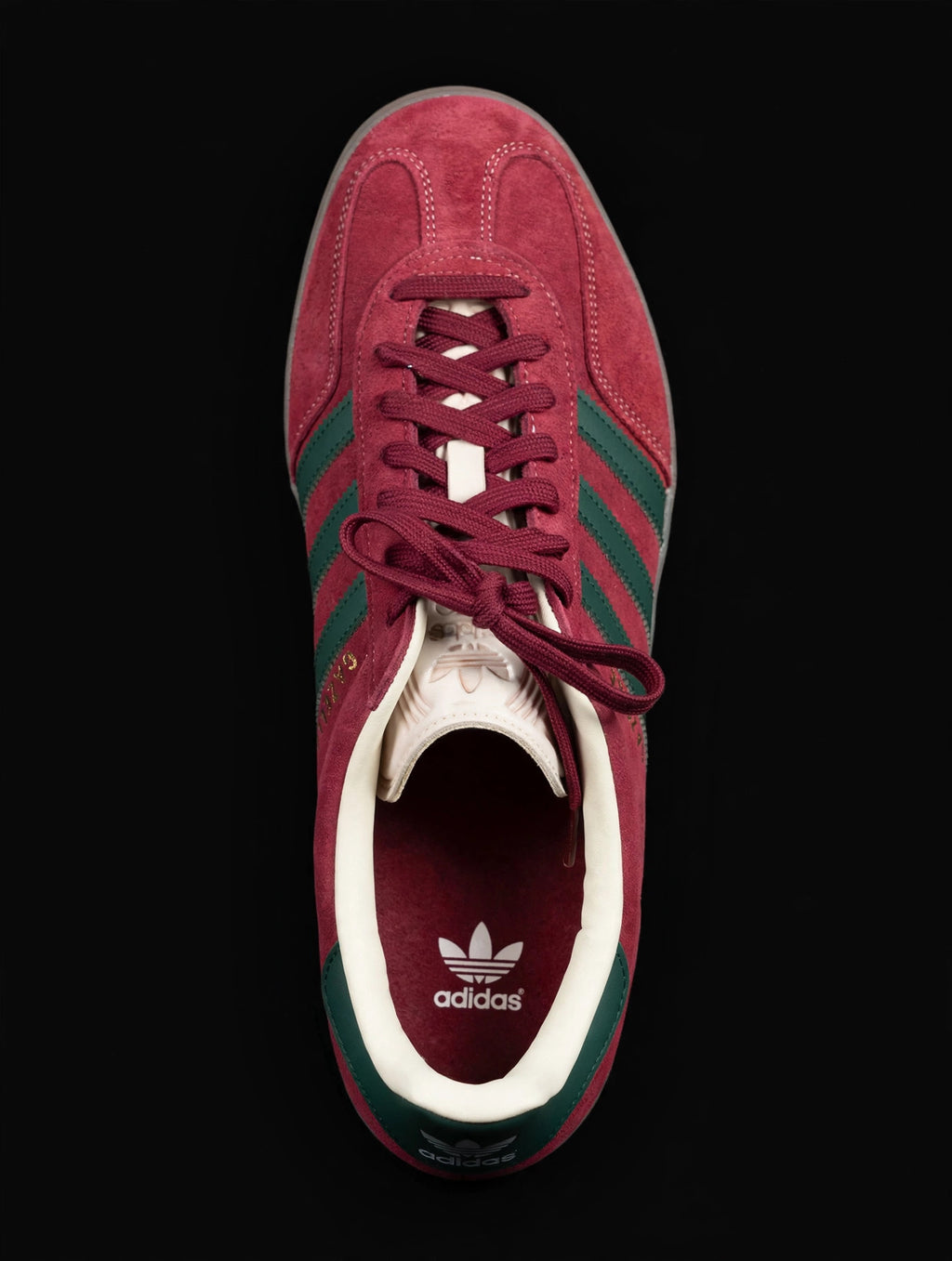adidas Gazelle Indoor — JH5403 — Shadow Red / Shadow Green — Men's US 12