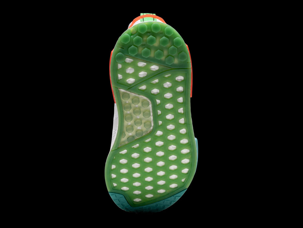 adidas NMD_R1 V2 "Glow In The Dark – White Sonic Ink" — Men's US 8.5 (GX1398)
