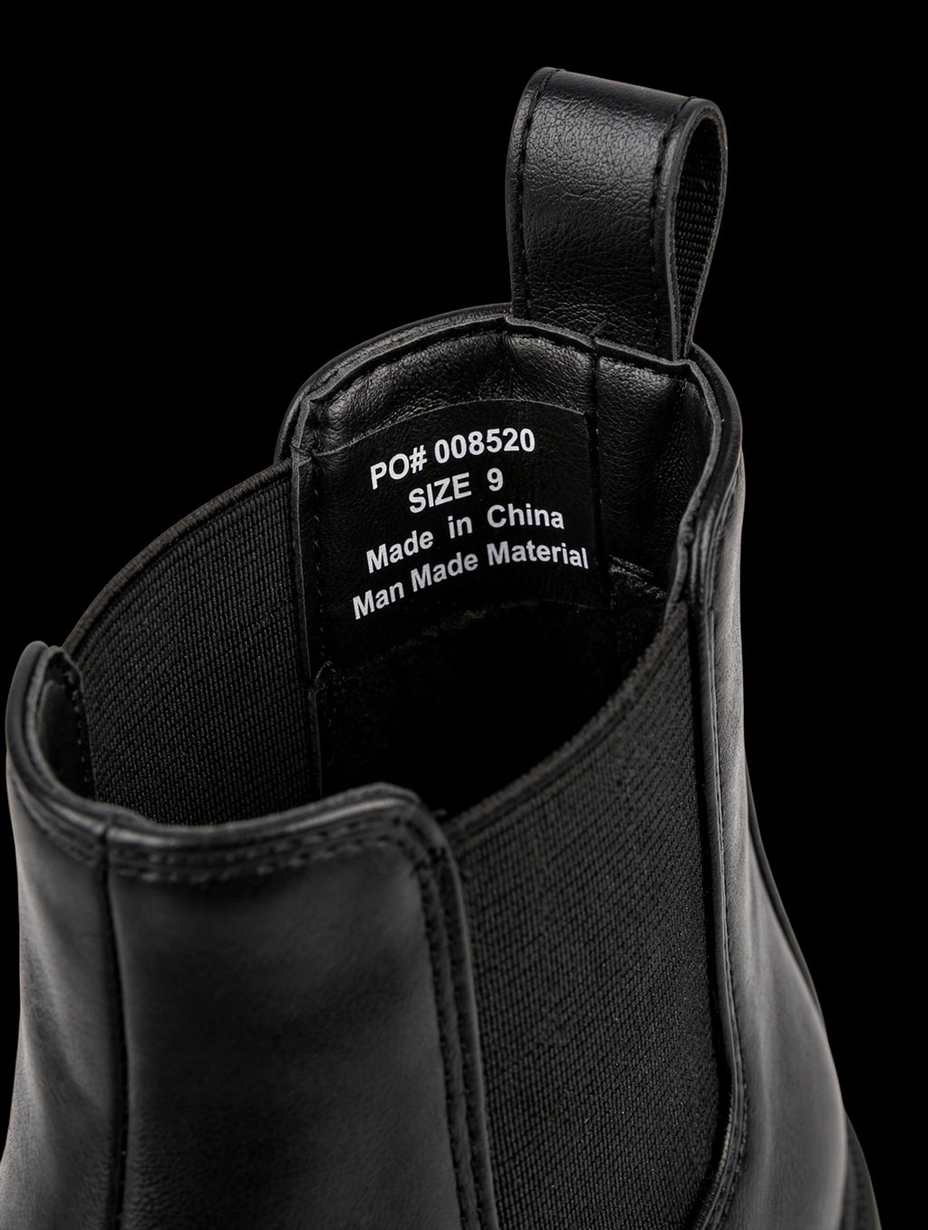 Men's Black Chelsea Boot — Unbranded — US 9