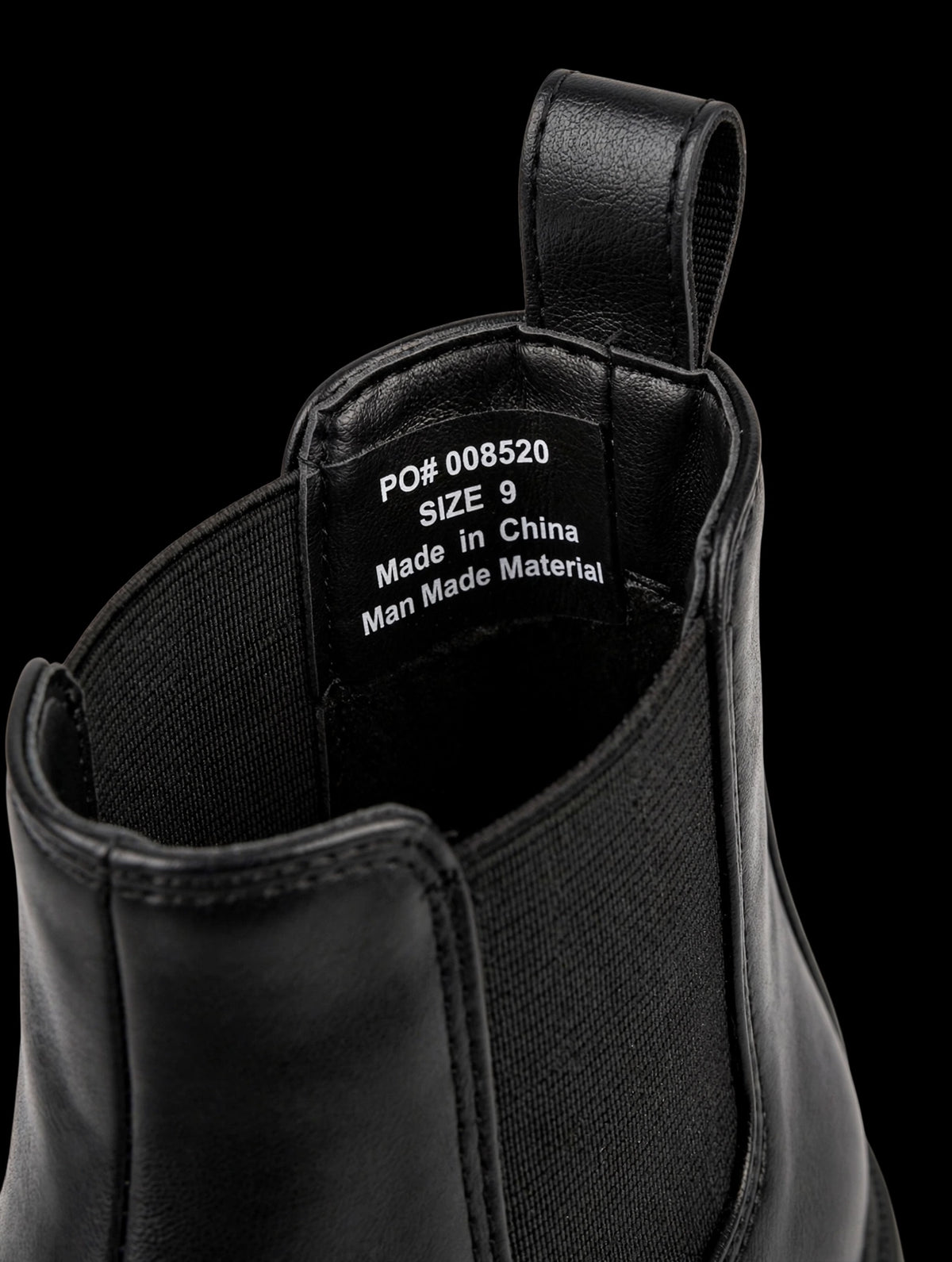 Men's Black Chelsea Boot — Unbranded — US 9