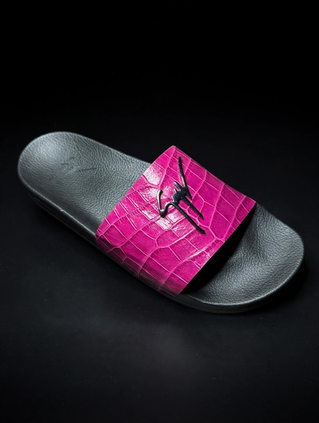 Giuseppe Zanotti Birel Slide "Pink Croc" — Men's 10.5–11 (EU 44)