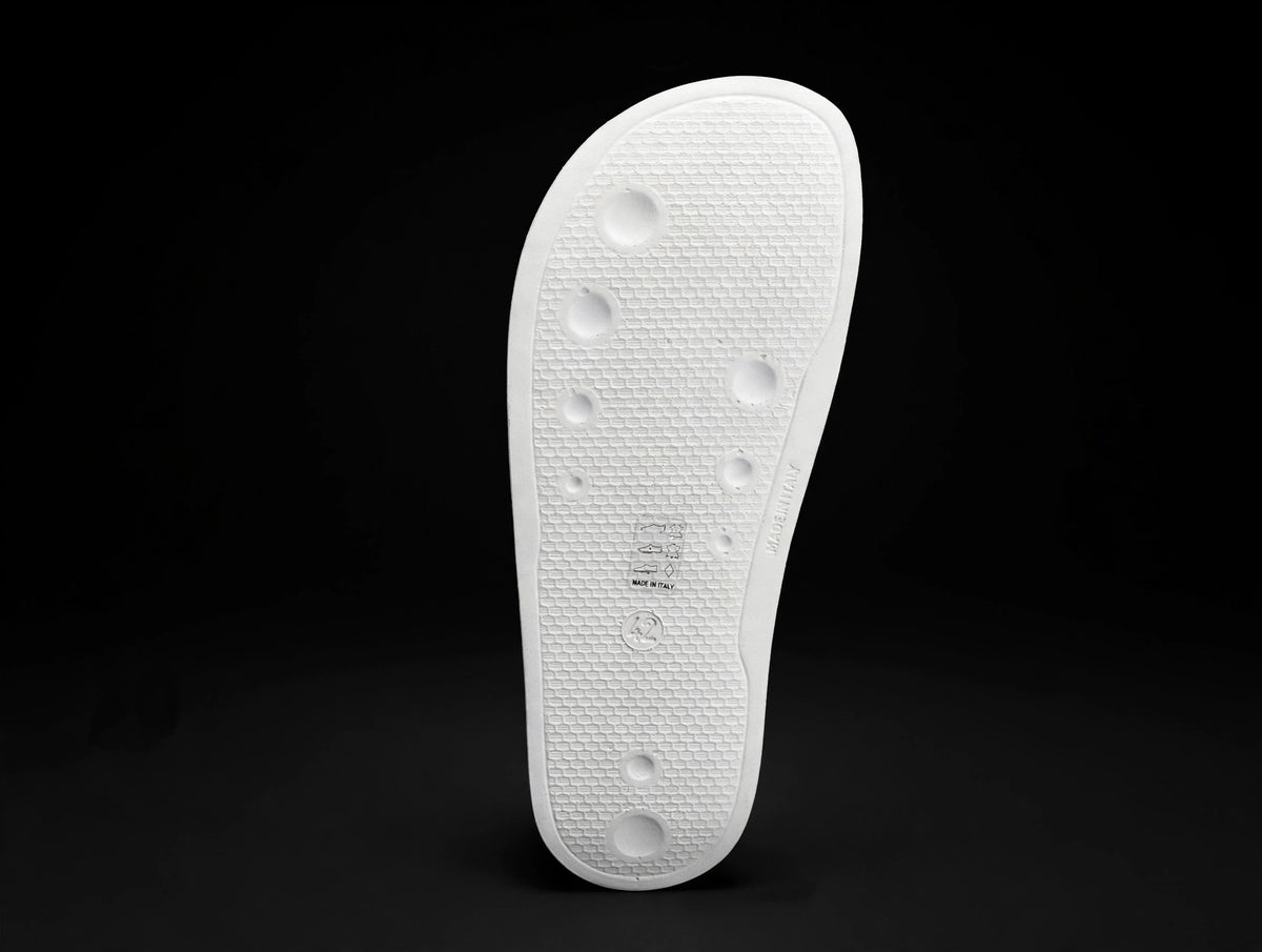 Giuseppe Zanotti Birel Slide "White/Gold Drip" — RM10024 — Men's 9 (EU 42)