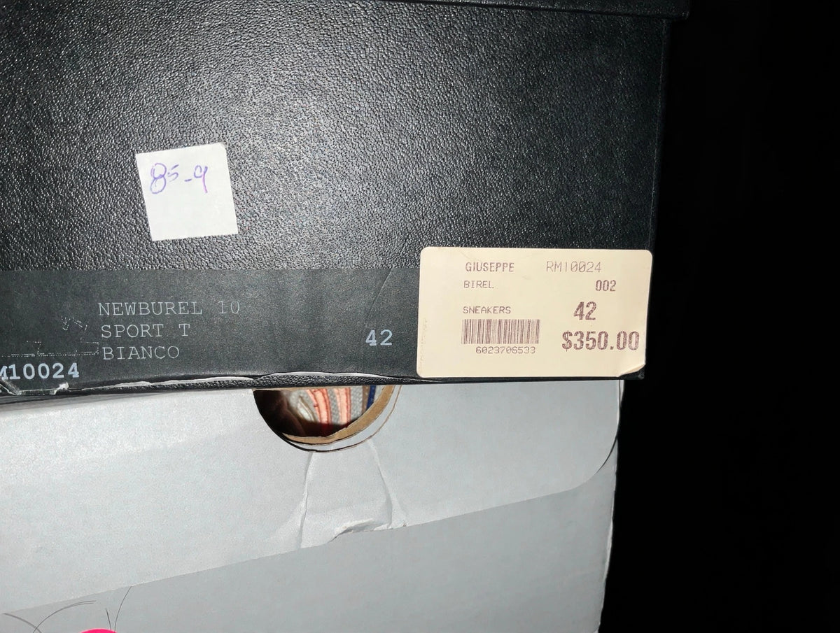 Giuseppe Zanotti Birel Slide "White/Gold Drip" — RM10024 — Men's 9 (EU 42)