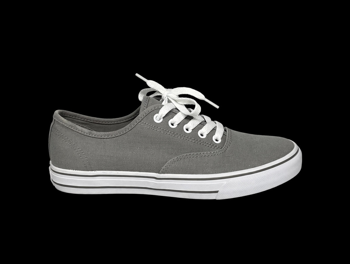 IZOD Rangley canvas sneaker grey 1851110 — side profile