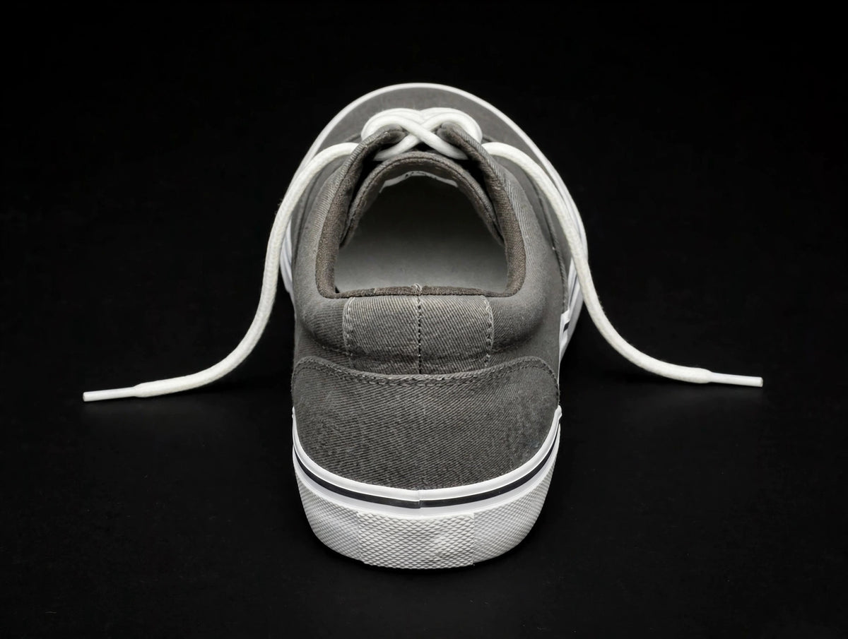 IZOD Rangley canvas sneaker grey 1851110 — heel view