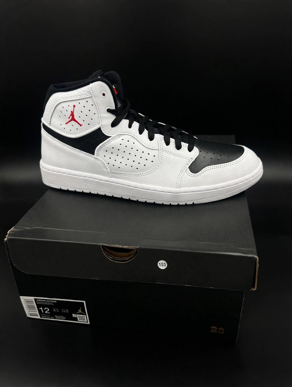 Jordan Access "White / Gym Red-Black" — AR3762-101 — Men's 11 / 12