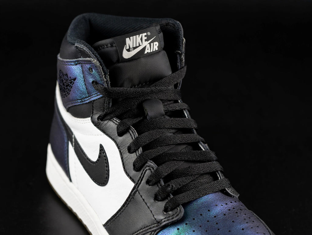 Air Jordan 1 Chameleon tongue and laces close-up