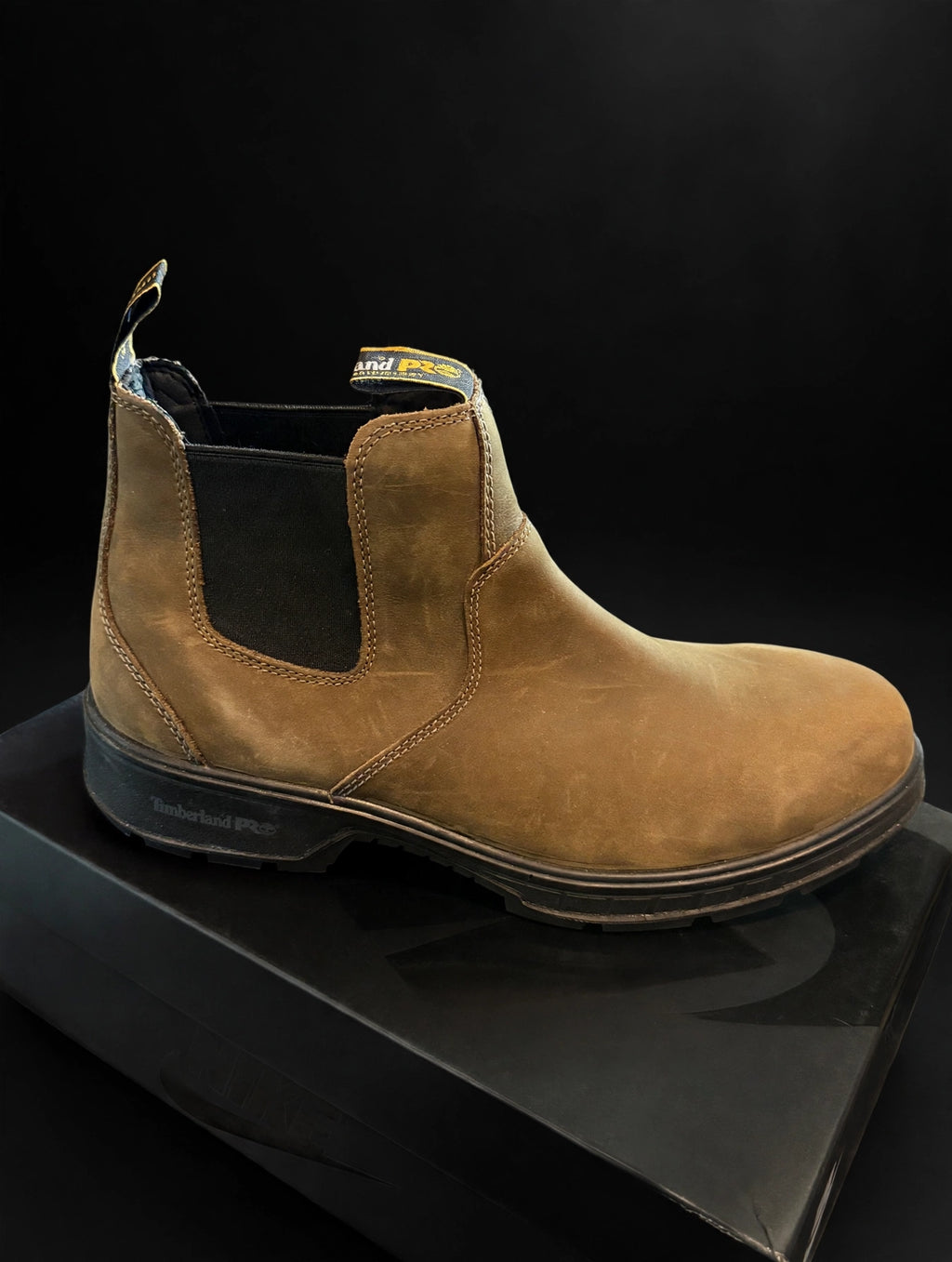 Timberland PRO Nashoba Composite-Toe Chelsea Work Boot — Brown — Men's 8.5 (A2CFX)