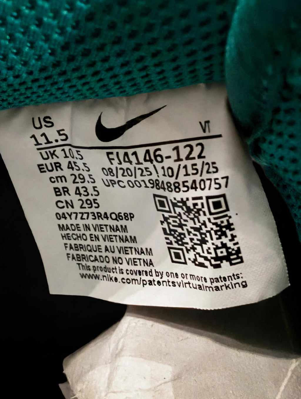 Nike Air Force 1 '07 "Malachite" — FJ4146-122 — Men's 11.5