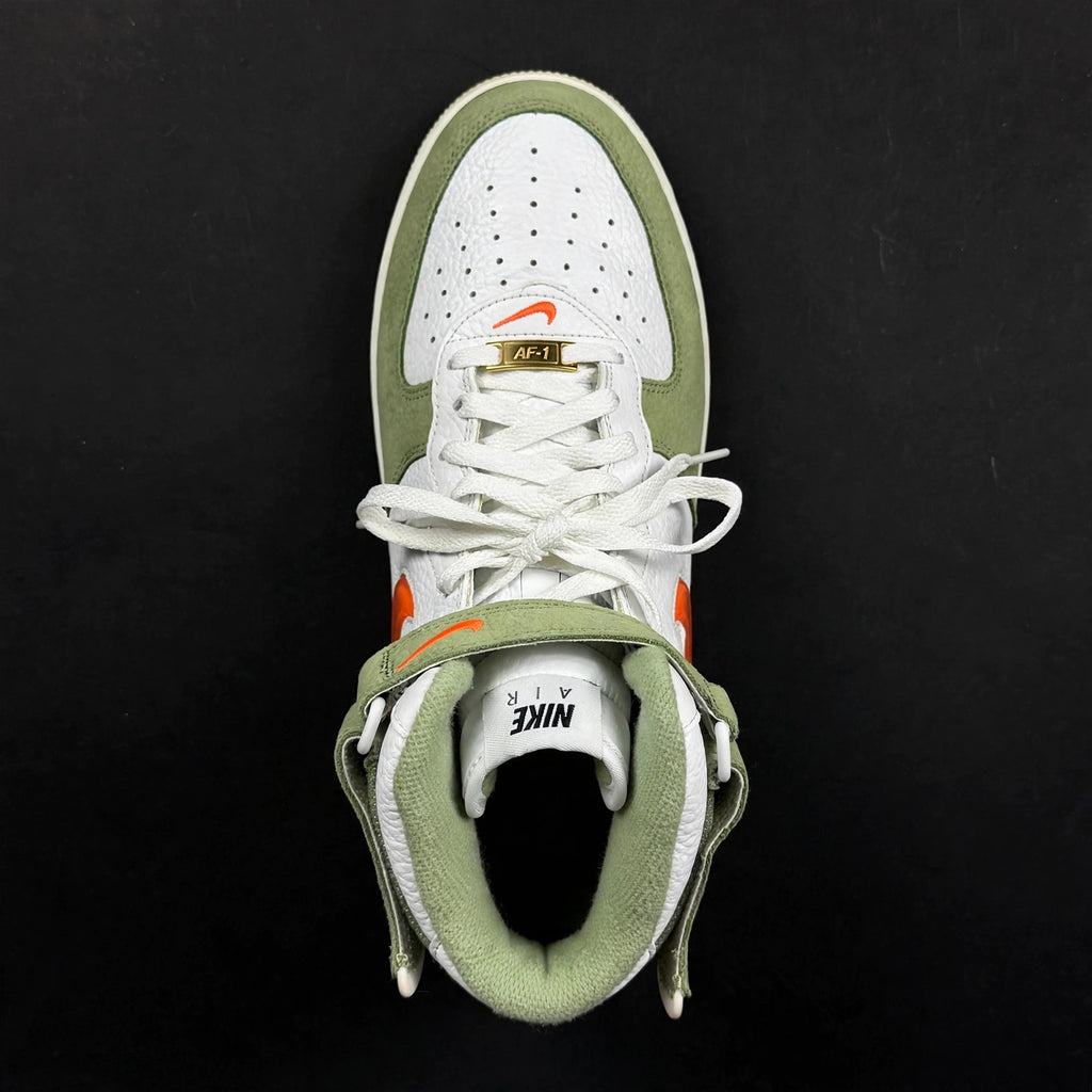 Nike Air Force 1 Mid QS 'Jewel Oil Green' — DQ3505-100 — Men's US 11.5