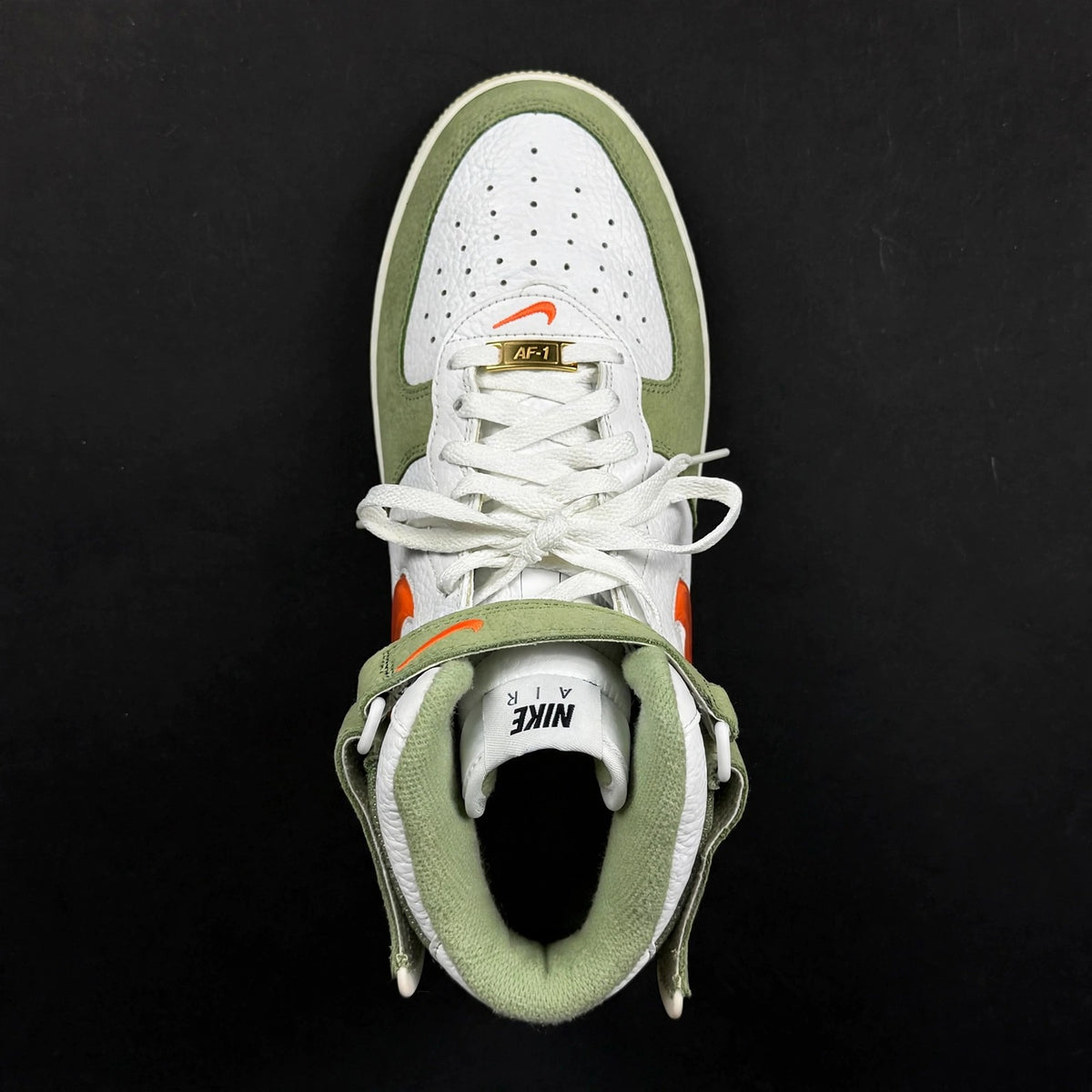 Nike Air Force 1 Mid QS 'Jewel Oil Green' — DQ3505-100 — Men's US 11.5
