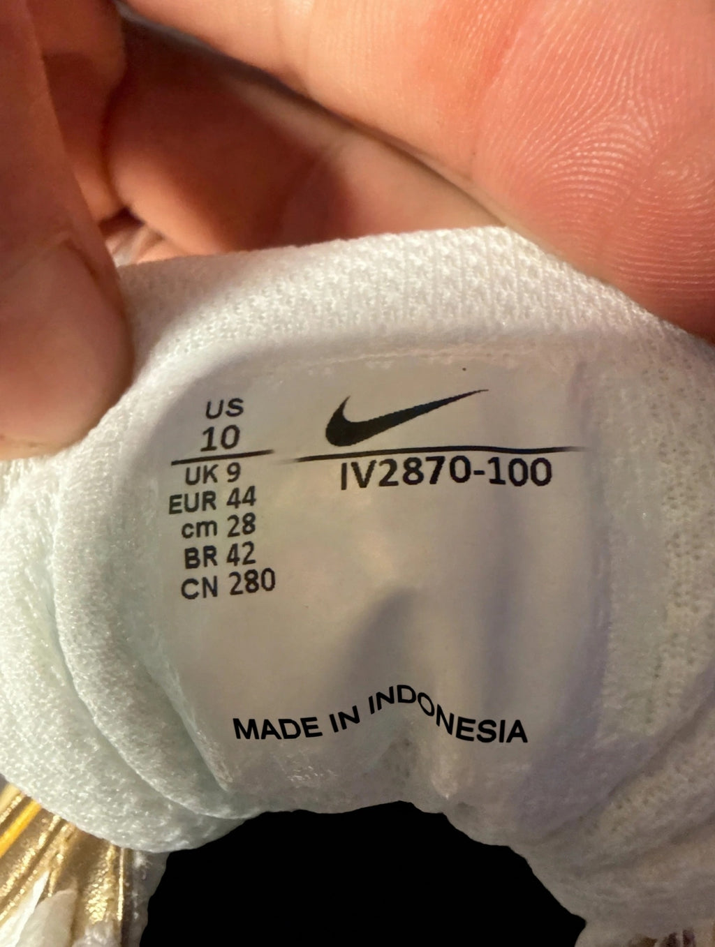 Nike Air Max Moto 2K "White Metallic Gold" — Men's 10