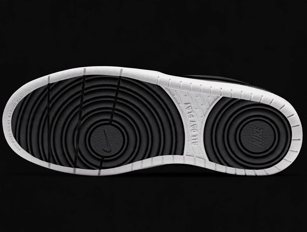 Nike Court Borough Low 2 GS "White Black Orange" — BQ5448-115 — 6.5Y / Women's 8