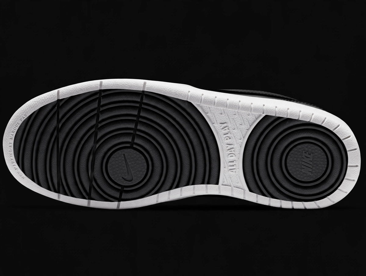 Nike Court Borough Low 2 GS "White Black Orange" — BQ5448-115 — 6.5Y / Women's 8
