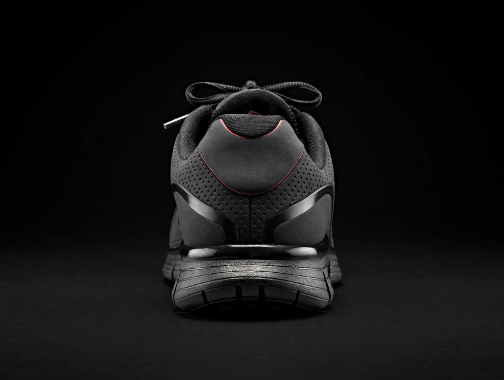 Nike Free Run+ 2 black red 432735-006 — heel view