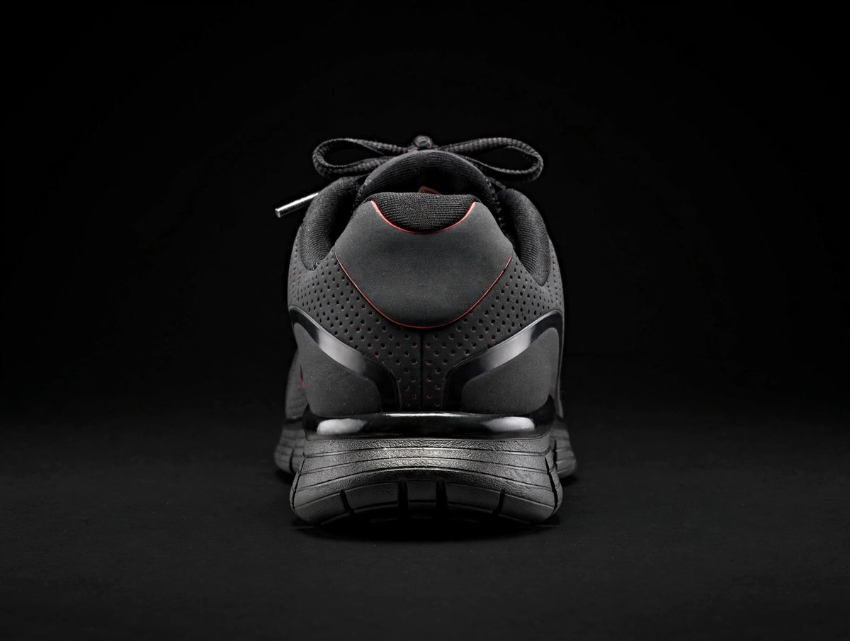 Nike Free Run+ 2 black red 432735-006 — heel view