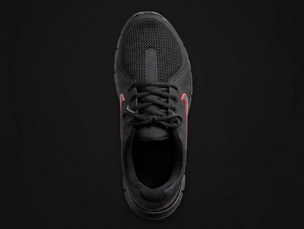 Nike Free Run+ 2 black red 432735-006 — top-down view