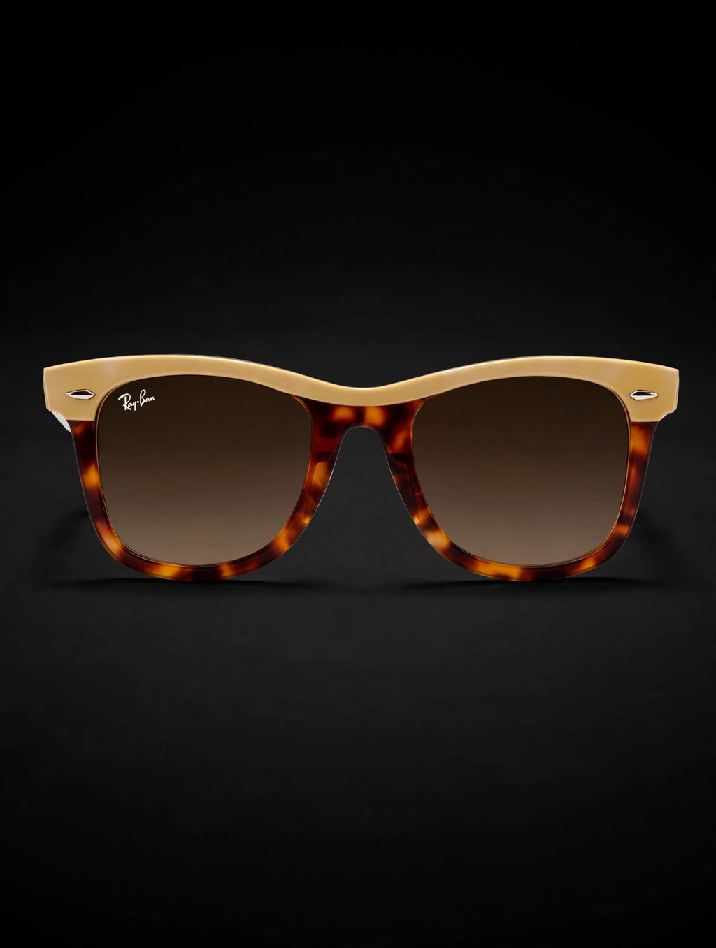 Ray-Ban Wayfarer Street Neat RB2240 — Cream/Tortoise, Brown Gradient — 50mm