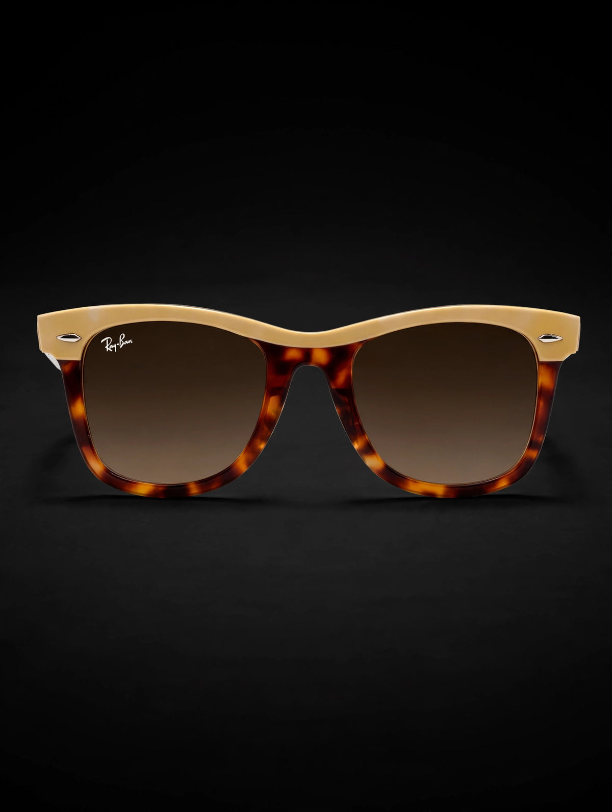 Ray-Ban Wayfarer Street Neat RB2240 — Cream/Tortoise, Brown Gradient — 50mm