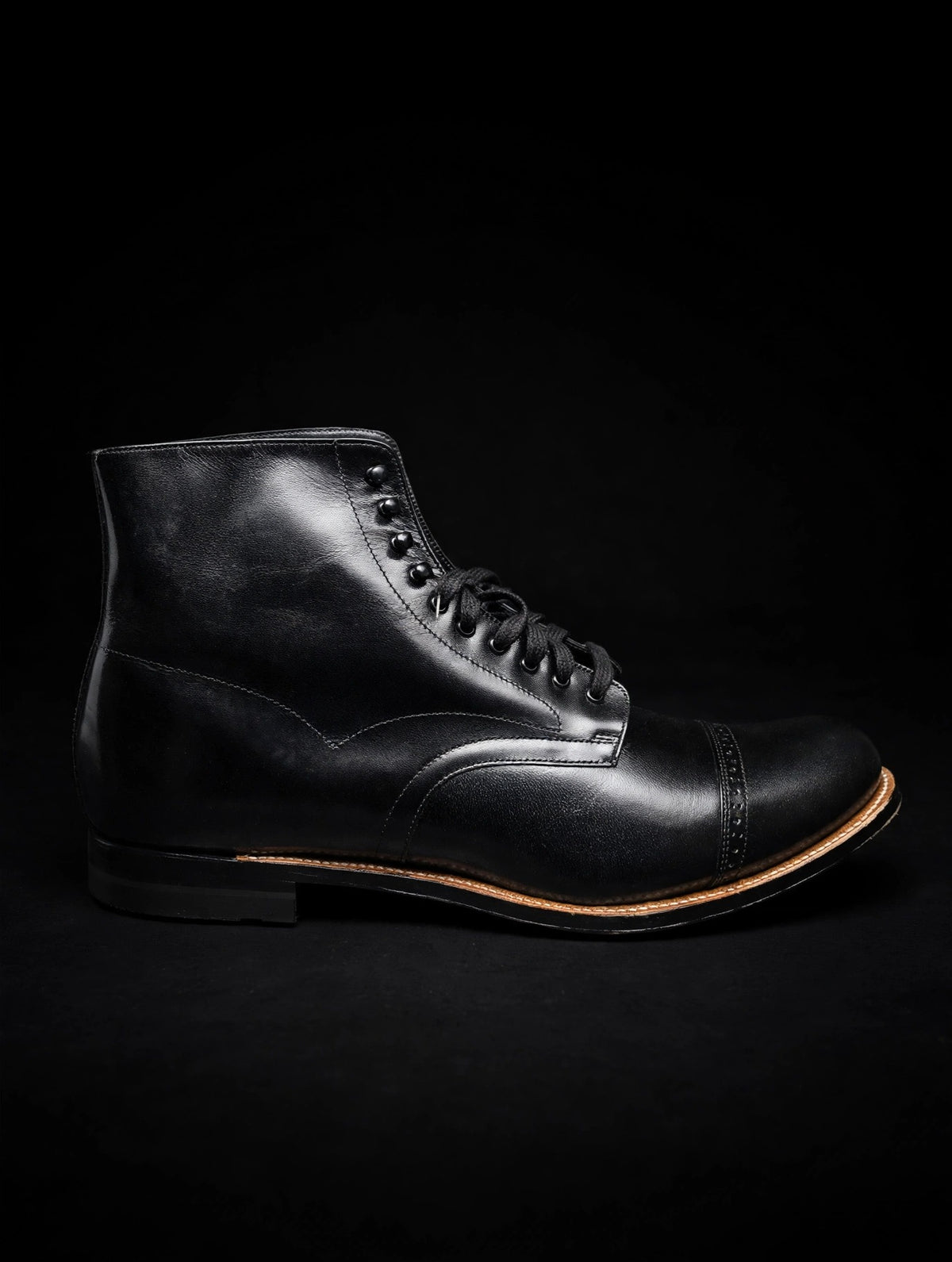 Stacy Adams Madison Cap Toe Boot — 00015 — Black — Men's 13 E Wide
