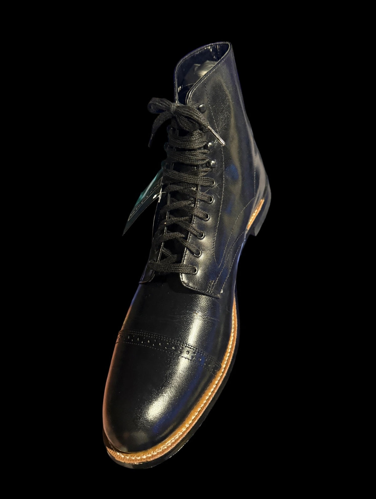Stacy Adams Madison Cap Toe Boot — 00015 — Black — Men's 13 E Wide
