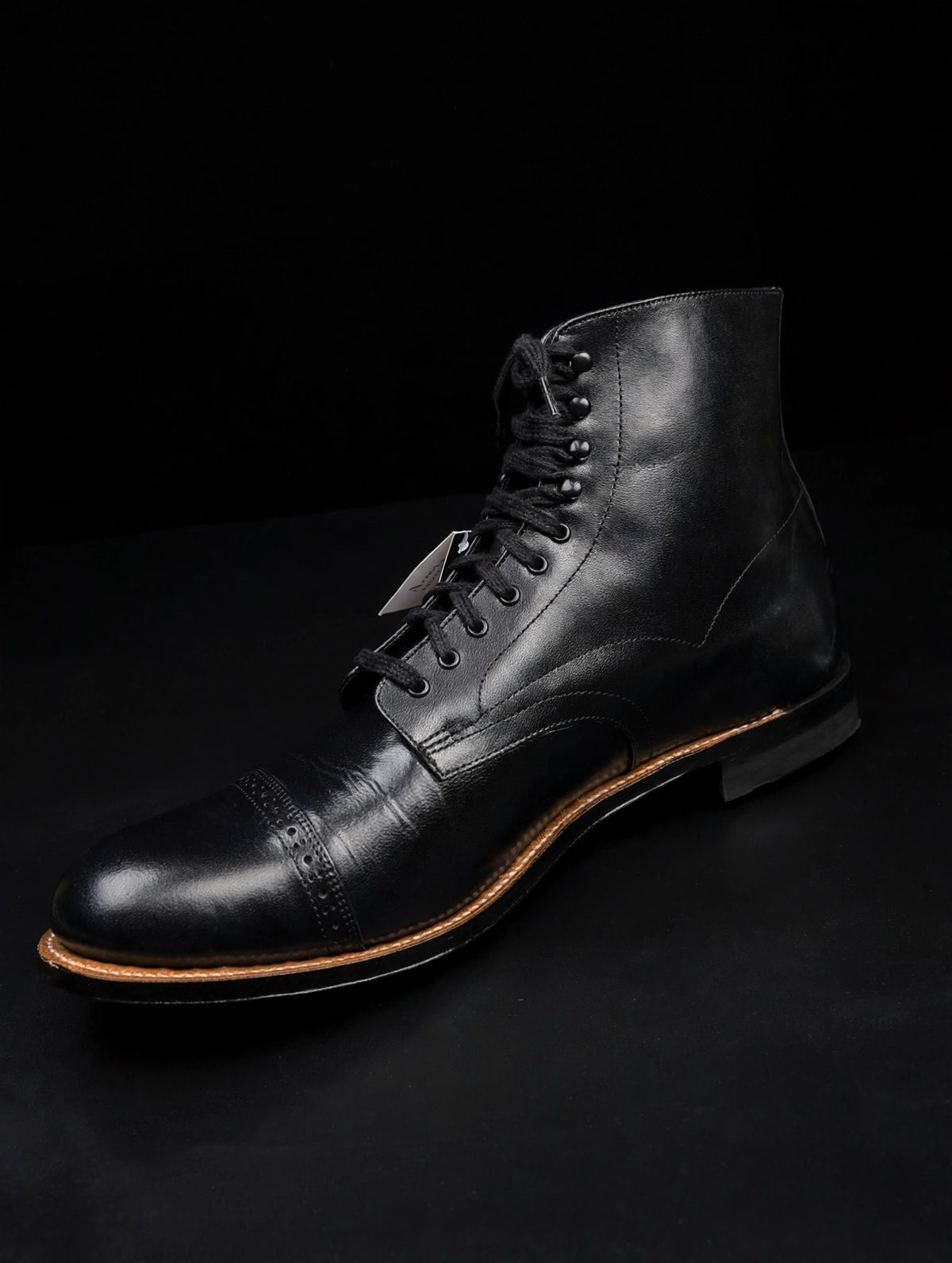 Stacy Adams Madison Cap Toe Boot — 00015 — Black — Men's 13 E Wide