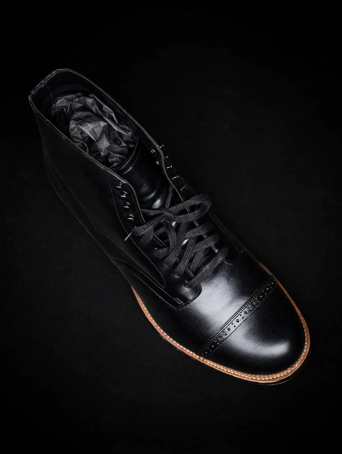 Stacy Adams Madison Cap Toe Boot — 00015 — Black — Men's 13 E Wide