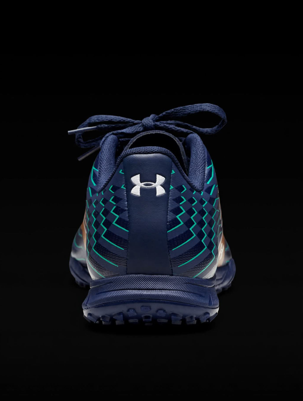 Under Armour Shadow Club 4 Turf Soccer Shoes — Navy/Gold/Teal — Men's 10 - view 3