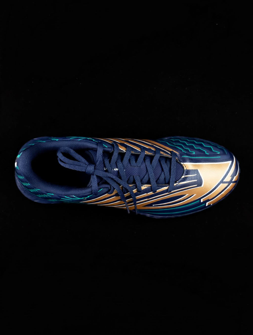 Under Armour Shadow Club 4 Turf Soccer Shoes — Navy/Gold/Teal — Men's 10 - view 4