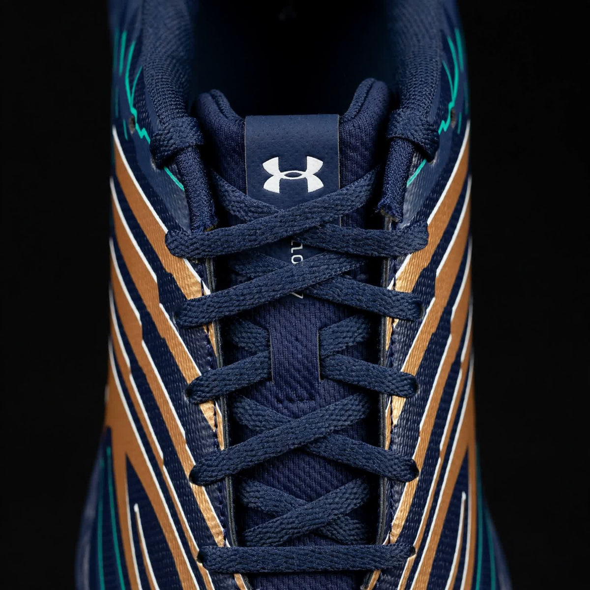 Under Armour Shadow Club 4 Turf Soccer Shoes — Navy/Gold/Teal — Men's 10 - view 5